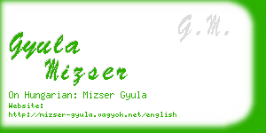 gyula mizser business card